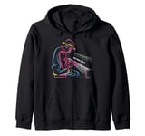 Jazz Vibes Only Piano Player Music Rhythm Zip Hoodie