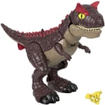 Jurassic World Imaginext-Jouet dinosaure Carnotaurus avec attaque de piques, 2 éléments de jeu HML42