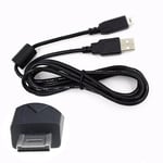 USB-kabel för dataöverföring och laddning för Panasonic Lumix DMC-TZ7-kamera Black