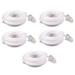 10X Câble D'Extension de Téléphone Modulaire RJ11 6P4C à RJ45 8P4C 3 Mètres