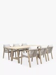 KETTLER Cora 6-Seater Garden Dining Table & Chairs Set, FSC-Certified (Acacia Wood), Natural