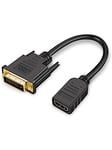 CableCreation HDMI to DVI Cable, 0.15 m Bi-Directional HDMI Female to DVI (24+1) Male Adapter Cable, HDMI DVI Conveter, Support 1080P, 3D, Gold-Plated, 0.5 Ft/Black