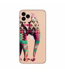 Coque Iphone 11 Elephant rose vert blanc Aztec indien transparent