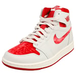 Nike Air Jordan 1 Womens Fashion Trainers in White Red - 5 UK