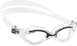 CRESSI Lady Flash Goggles Clear/Clear Black_Clear Lens - Lunettes de Natation pour Femmes avec Oculaire Séparé Anti-buée, Anti-rayures et Verres Anti-UV, Transparent/Noir_Lentilles Claire, Taille Unique