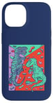 Coque pour iPhone 14 T-Rex Rock Climbing Dino Bouldering