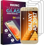 RKINC Verre Trempé [Lot de 3] pour Samsung Galaxy A5 2017, Film Protection écran, Dureté 9H 0,33 mm HD Glass [Garantie à vie][sans Bulles d'air][Résistant aux rayures]