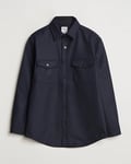 Kamakura Shirts Vintage Ivy Wool Flannel CPO Shirt Navy