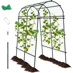 Arche de jardin en métal 230 cm pour plantes grimpantes treillis pour concombres revêtu pe décoration pour commémoration fête d'anniversaire noir