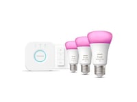 Philips Hue Starter Kit E27 9W 3 Set - Flerfarget