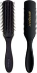 Denman Hair Brush for Curly Hair D3 7Row Styling Brush for Blow-Drying All Black