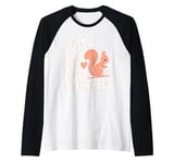 Squirrel Just a Girl Who Loves Squirrels Funny Animal Kids Raglan Baseball Tee