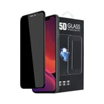 Privacy Näytönsuoja 5D karkaistua lasia iPhone 11 Pro/X/Xs (5,8″)