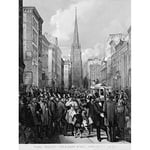 Artery8 Cafferty Wall Street Half Past Two October 13 1857 Painting Large Wall Art Poster Print Thick Paper 18X24 Inch