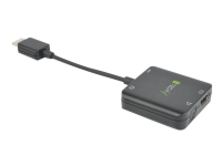 TECHly - Adapter för video / ljud - HDMI hane till stereo mini jack, TOSLINK, HDMI, mikro-USB typ B hona - svart - stöd för 4K