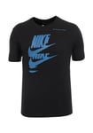Nike M NSW Ess Sport 1 Tee T-Shirt Court pour Homme, Noir/Bleu Marine foncé, m