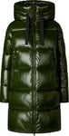 Save the Duck Women's Animal Free Long-Hooded Puffer Jacket Isabel Pine Green, M