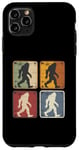 Coque pour iPhone 11 Pro Max Vintage Bigfoot Silhouette Style 4 fonds Drôle Bigfoot