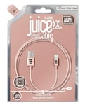 Juice Apple Lightning Cable 3m Braided Eco Rose Gold,iPhone 14, Max, Pro, Plus, 