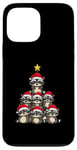 Coque pour iPhone 13 Pro Max Sapin de Noël amusant pour filles et garçons Motif raton laveur