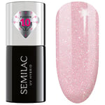 Semilac Vernis à ongles gels semi-permanents UV 805 Glitter Dirty Nude Rose 7ml