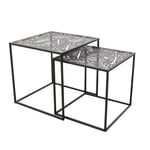 Lot de 2 Tables Gigognes "Havana" 40cm Noir