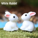 10pcs Mini Animal Miniature Figurine Plant Pots Fairy White