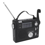 Hand Crank Radio AM FM SW Multi Band LED Emergency Radio W/MP3 Playing U Disk UK