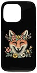 Coque pour iPhone 13 Pro Couronne de fleurs de renard