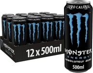 Monster Energy Drinks Absolutely Zero 500ml Pack of 12