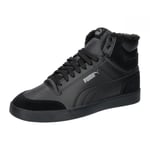 PUMA Mixte Shuffle Mid Fur Basket, Puma Noir Puma Noir Acier Gris, 40 EU