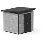 Abri de Jardin Strongbox xl - Robuste Cabane à Outils en Bois avec Fondation wpc Résistante à l'humidité et Toit en Plastique résistant, 203x203 cm,