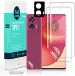 2 Pièce Tpu Protection Écran Pour Motorola Edge 50 Fusion 5g 6,7"",Film Souple Flexible,Avec 1 Pièce Protection Caméra,1 Pièce Film Arrière,Facile Installer