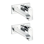 Lot de 2 mitigeurs lavabo encastré HANSGROHE Metris 225, mécanique