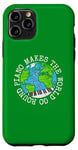 Coque pour iPhone 11 Pro Le piano fait tourner le monde, musicien pianiste