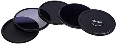 Rollei Kit Premium 3 Filtres ND - 1x Filtre ND 8 ND 64 ND 1000 pour Obtenir Une Photo avec Une Conservation maximale des Couleurs | Filtres en Verre Gorilla | Couvercle en Aluminium | 82mm