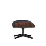 Vitra - Lounge Ottoman, Black-pigmented Walnut Polished base, Leather Cat. L40 Leather Premium 61 - Skamler og taburetter - Charles & Ray Eames - Grå - Metall/Tre