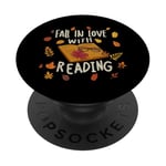 Fall In Love With Reading Autumn Librarian Cute Book Lover PopSockets PopGrip Adhésif