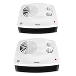 Beldray Flat Fan Heater 2 Set Adjustable Thermostat Cool-Air Function Portable