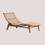 Chaise Longue En Bois De Teck Pitea Marron Bois Naturel