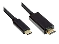 Good Connections Câble adaptateur USB-C mâle vers HDMI 2.0 mâle 4K / UHD @ 60Hz conducteur en cuivre 3m noir