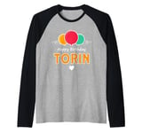 Happy Birthday saying Torin Raglan Baseball Tee