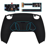 eXtremeRate RISE4 Remap Kit Programmable pour ps5 Manette BDM-010&020, Coque Arrière Redessinée avec 4 Palette pour ps5 Manette, Carte améliorée, Noir Pur