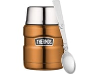 Style Thermos Bag For Food With Folding Spoon And Cup - Copper 470 Ml