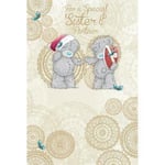 Sister And Partner Me to You Bear Couple Christmas Greetings Card New Gift Both