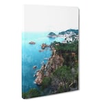 View Of The Coasta Brava In Spain Canvas Print for Living Room Bedroom Home Office Décor, Wall Art Picture Ready to Hang, 30 x 20 Inch (76 x 50 cm)