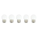 Lumisky Lot de 5 ampoules LED E27 blanc globe compatible guirlande PARTY BULB WHITE H7cm