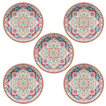 Purely Home Rio Corte 27cm Melamine Dinner Plates, Set of 5