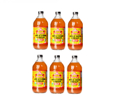 6 x BRAGG Organic Apple Cider Vinegar w/h The Mother 32floz 946ml