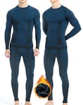 NOOYME sous Vetement Thermique Homme Élastique sous-vêtements Thermiques Homme Fonctionnels Ensemble Thermique Ski Homme Chaud Respirant Bas Thermique Homme Flexible Hiver